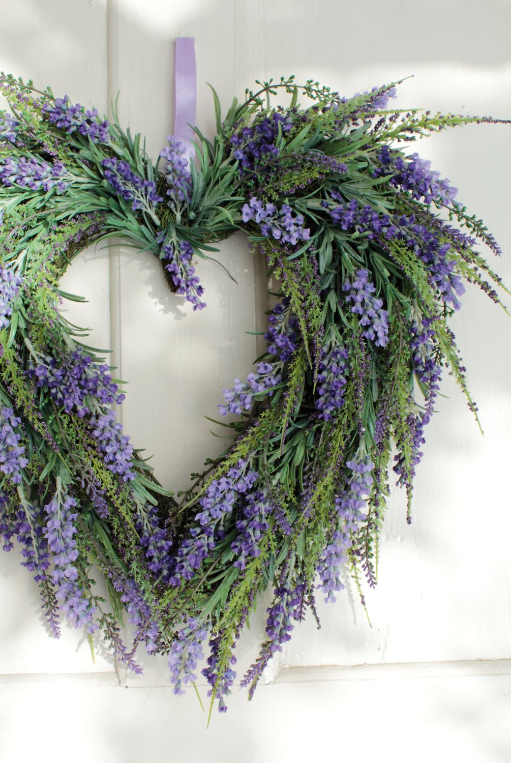 2903 220 a3 Сердце из искусственной лаванды, Ø 45 см, светло-фиолетовое H-andreas  - Вид №2