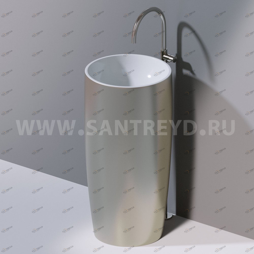 L103T0R0VT.351 Напольная раковина стоящая круглая A. e T. Italia PILLAR AeT ITALIA