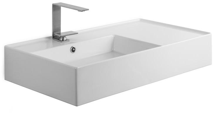 5115 Подвесная раковина настенная овальная Scarabeo Ceramiche Teorema 2.0 белая - Вид №3