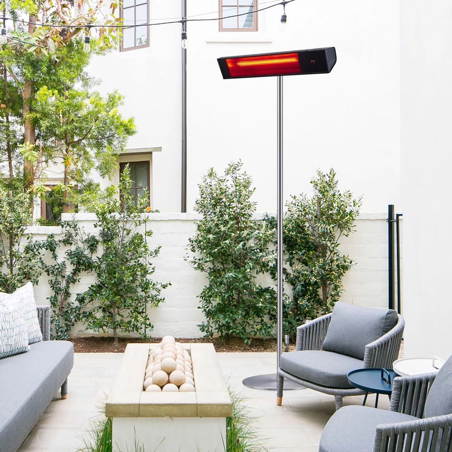 Наружный излучающий диффузор из стеклокерамики и алюминия SINED CALDO VETRO PIEDISTALLO WIFI ARCH-00002474