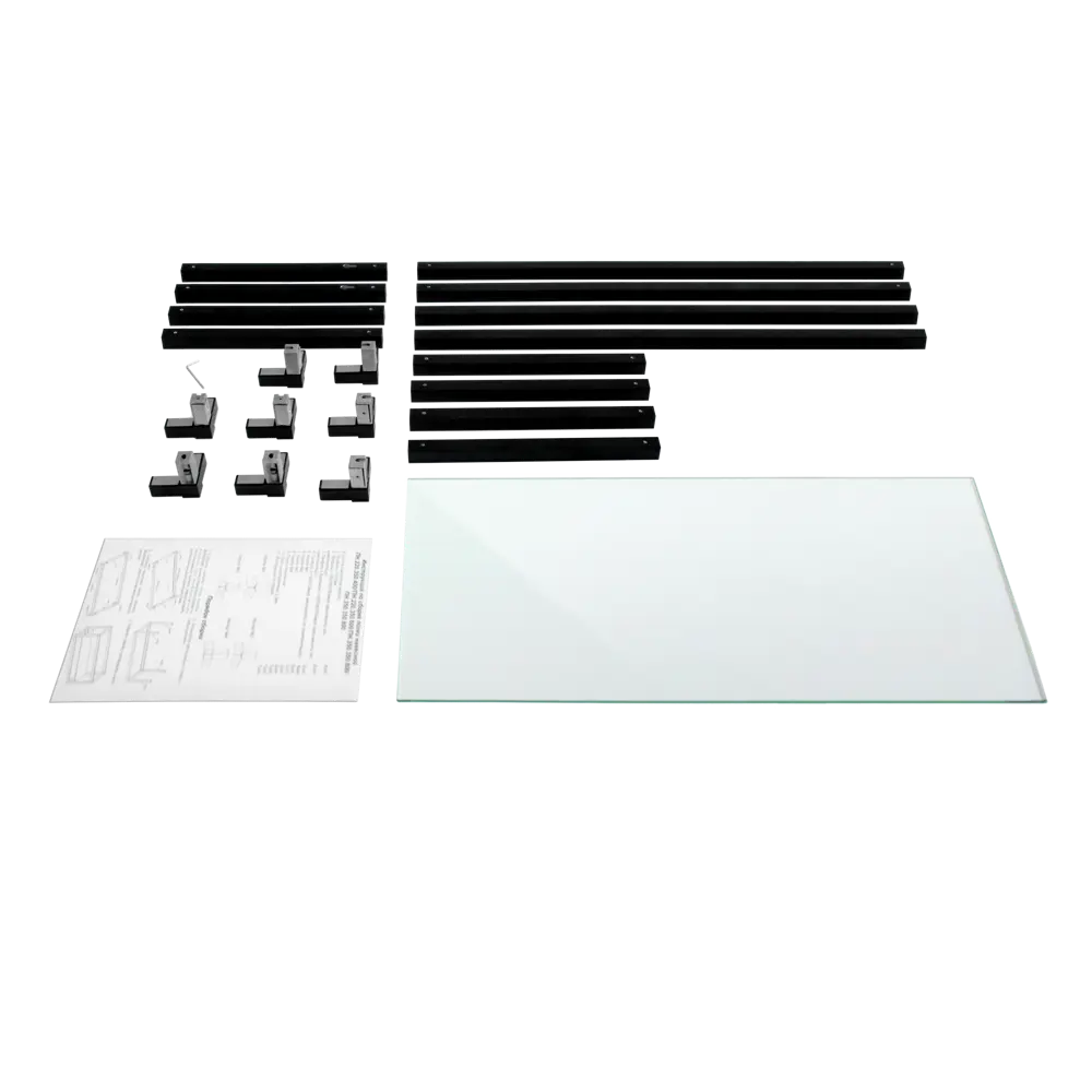 Полка-каркас для кухни 35х35х80 см, алюминий/стекло DELINIA STLM-2149857 - Вид №3