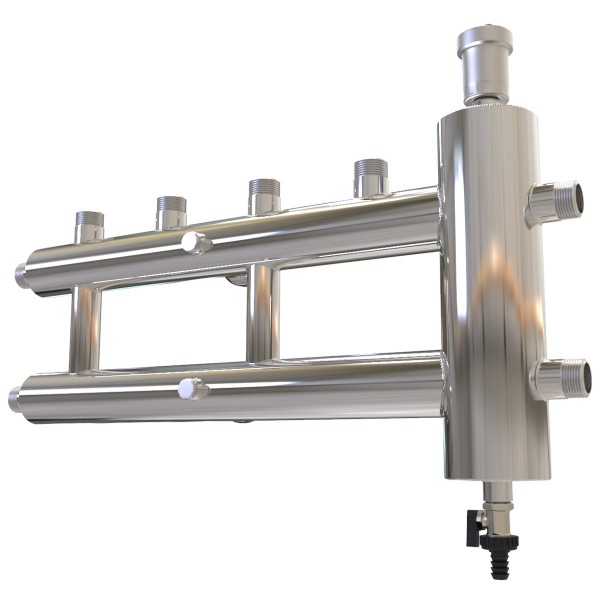 Купить Распределительный коллектор с гидрострелкой 60 кВт, 2+1 контур Прокситерм GSK2521 - Вид №2