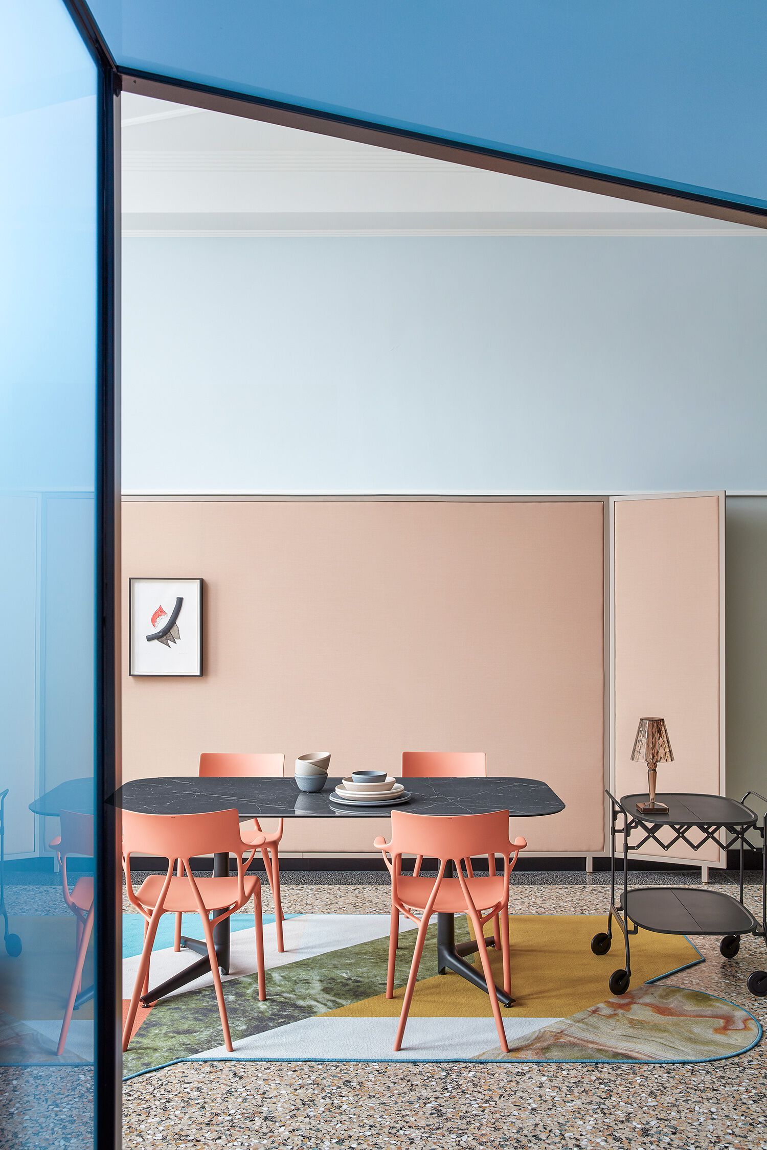 Стул из переработанного инженерного пластика с подлокотниками Kartell A. I ARCH-00030054 - Вид №27