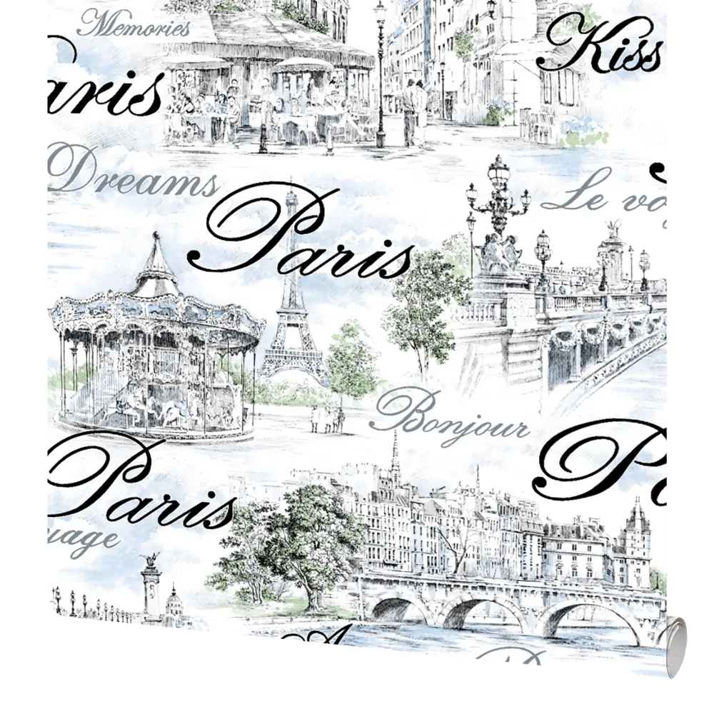 Обои виниловые Аспект Париж серые 0.53 м 80002-14 АСПЕКТ РУ STLM-2078547