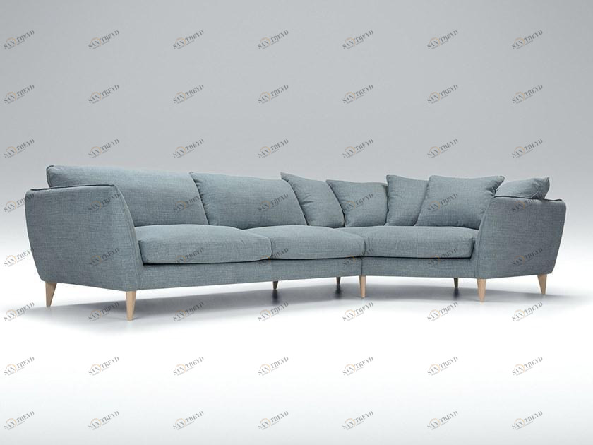 Sits Мягкий угловой диван из ткани на 4 места Stella sun-id-1407714