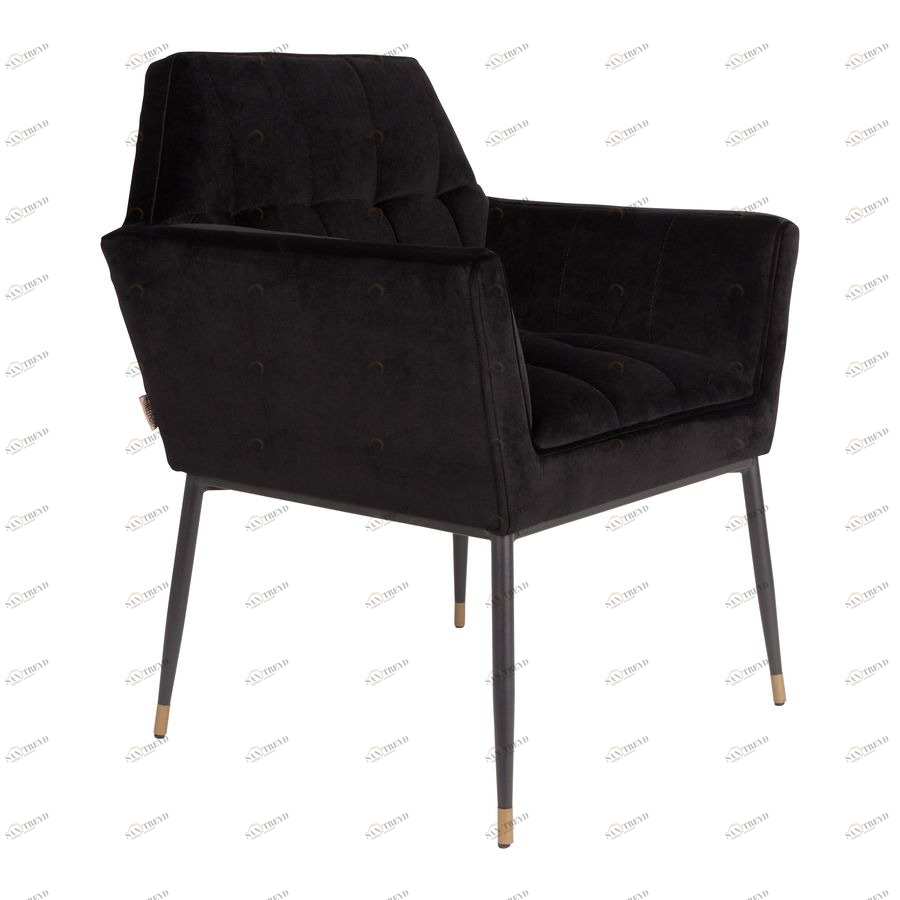 Кресло Kate черное высокое под бархат Dutchbone 1200153