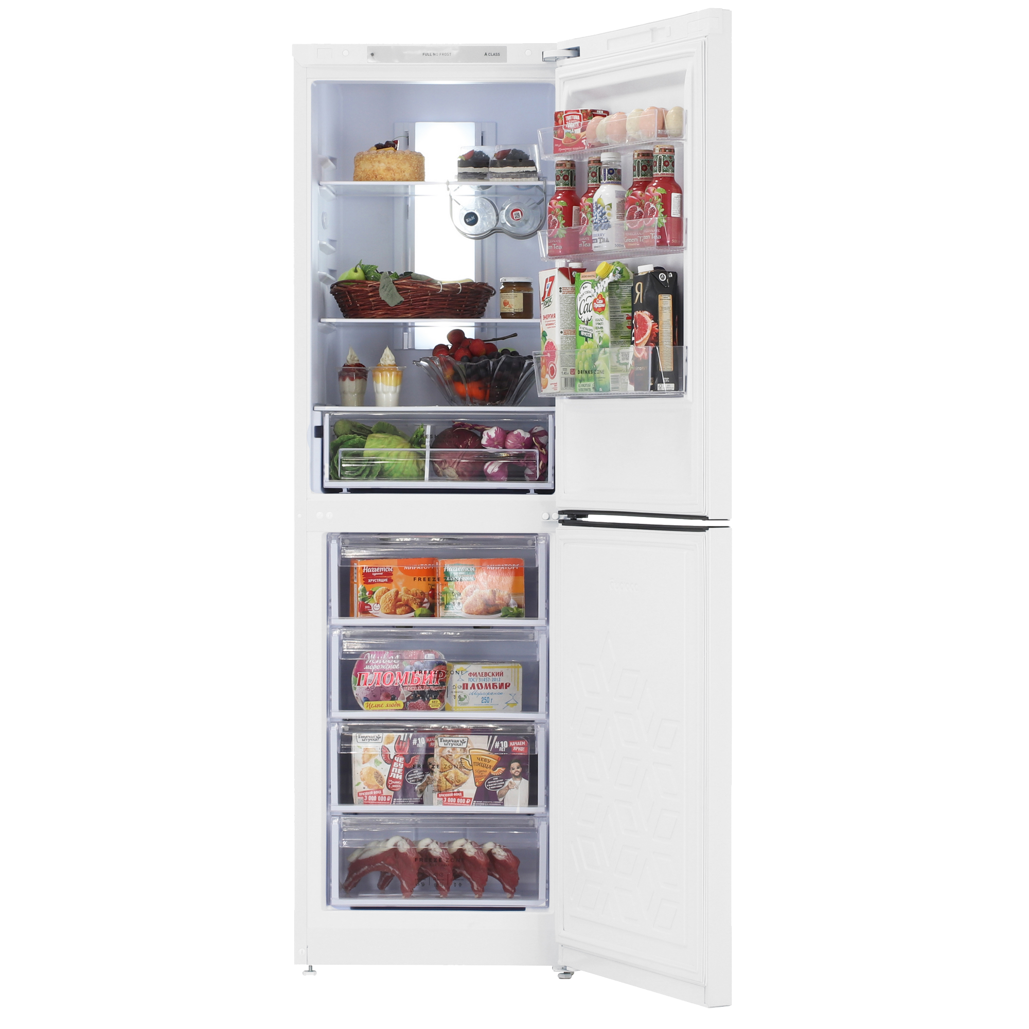9071540 Холодильник с морозильником   Бирюса 940NF белый STDN-0118641 - Вид №5