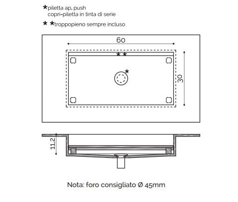 Подвесная раковина Corian® с столешницей Acquapazza Corian ® elements ARCH-00091060 - Вид №3