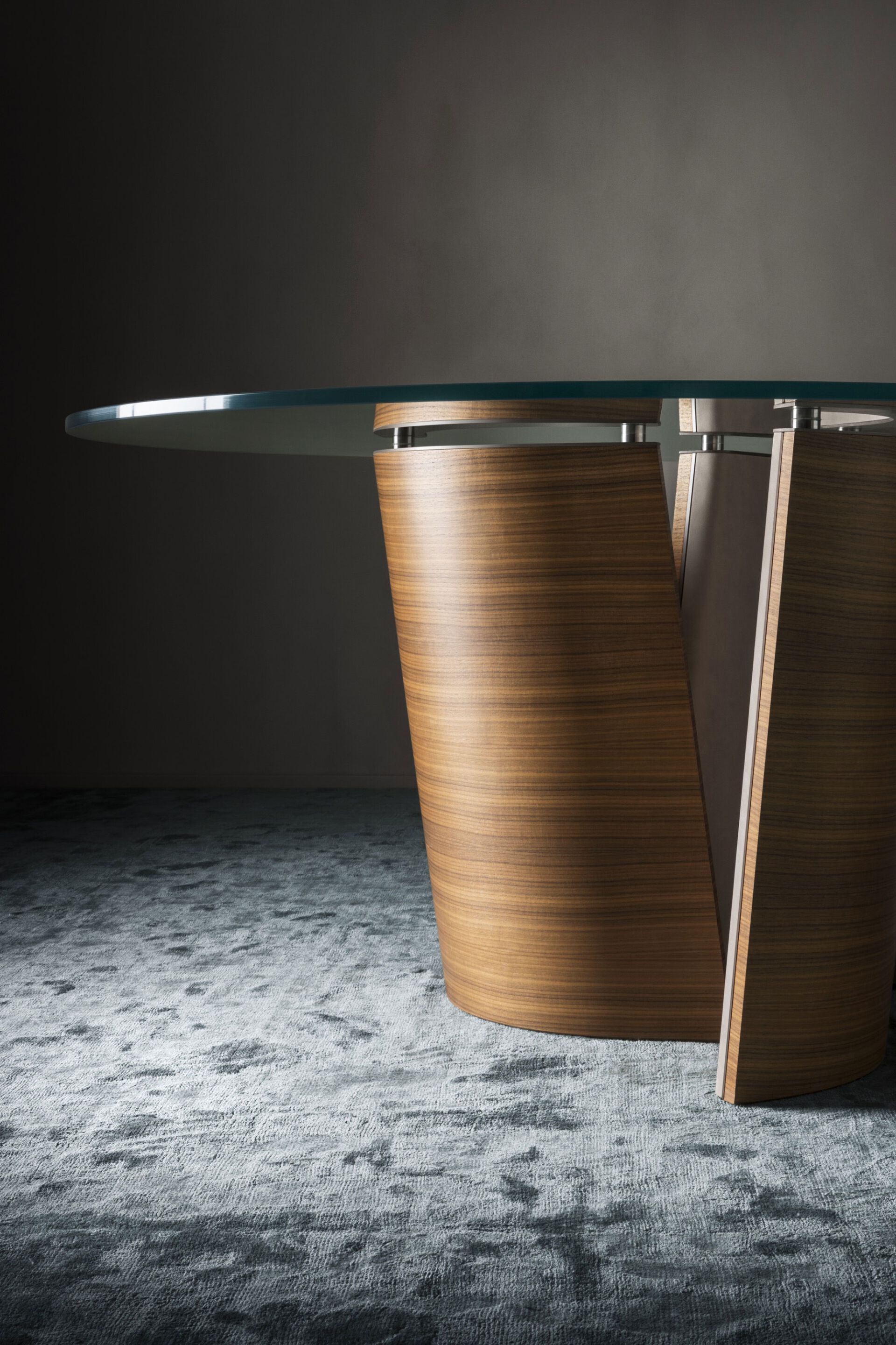 Круглый стол из дерева и стекла OAK New York Suite ARCH-00033660 - Вид №5