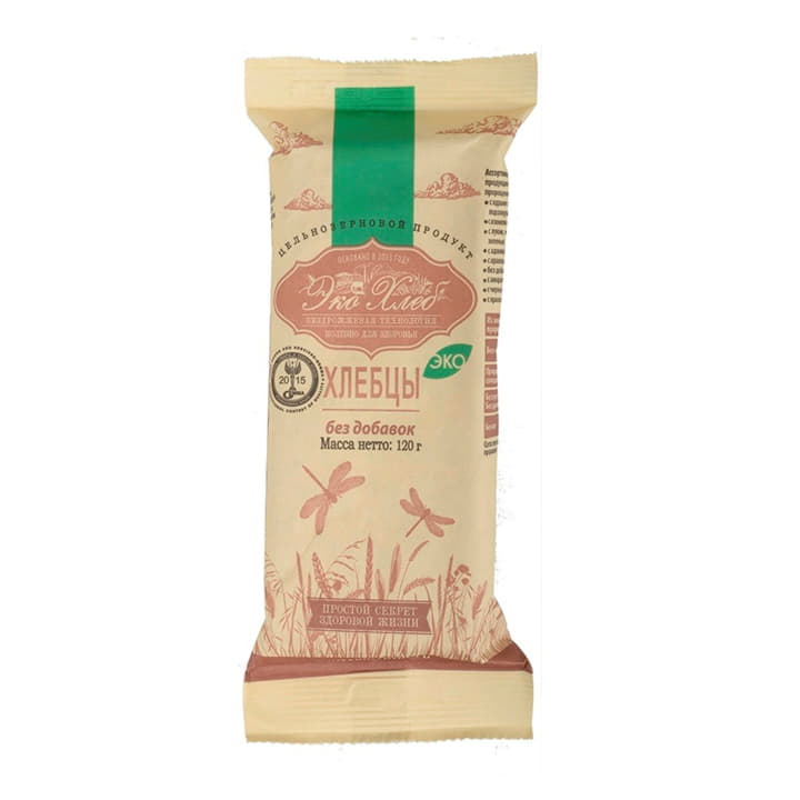 Хлебцы бездрожжевые без добавок Эко Хлеб 120 г Santreyd 13134 - Вид №1