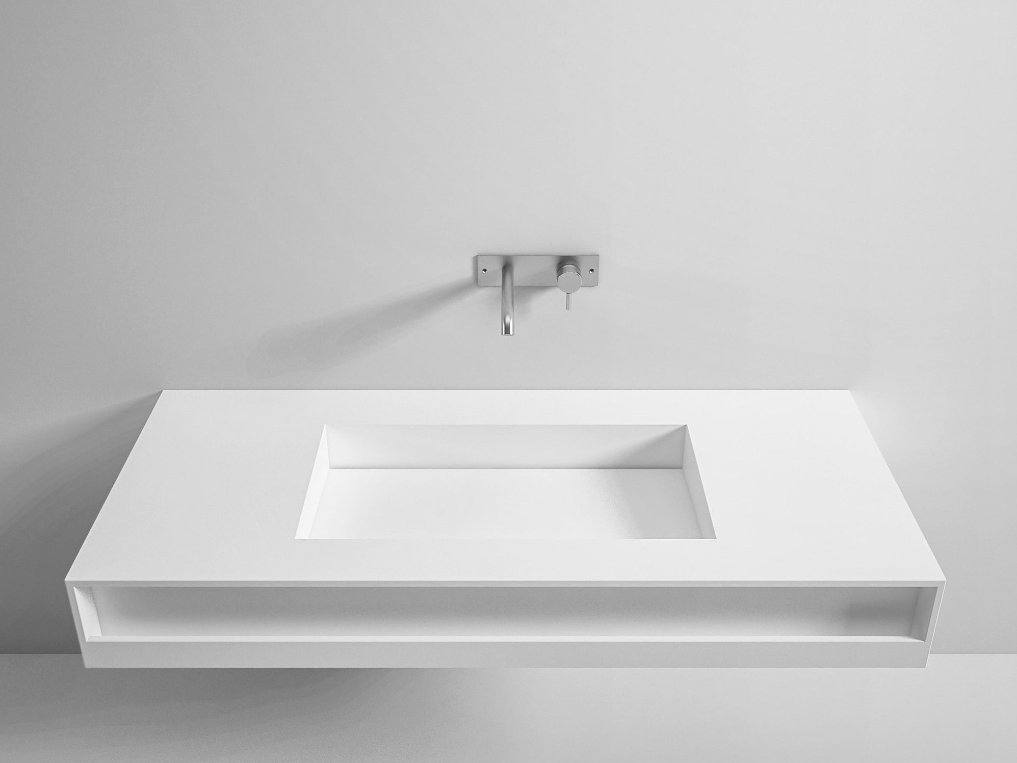 Подвесная раковина Corian® с держателем для полотенец Rexa уникальный ARCH-00074543 - Вид №1