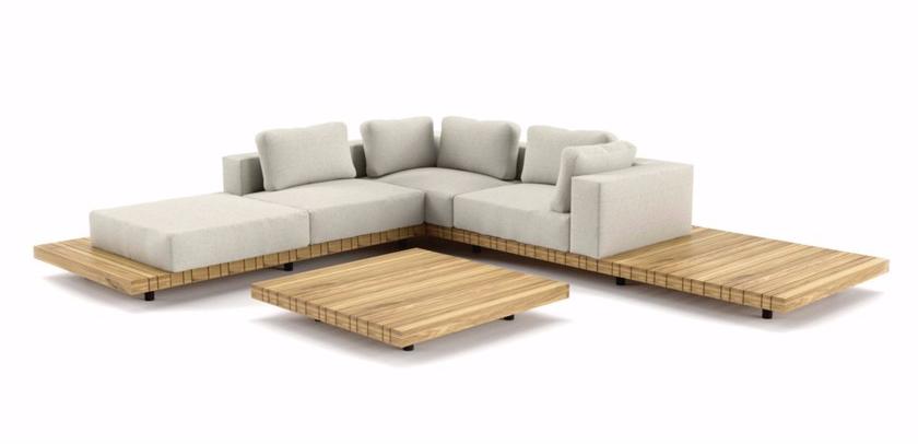 solpuri Низкий квадратный журнальный столик из тика Plateau sun-id-1514412 - Вид №5