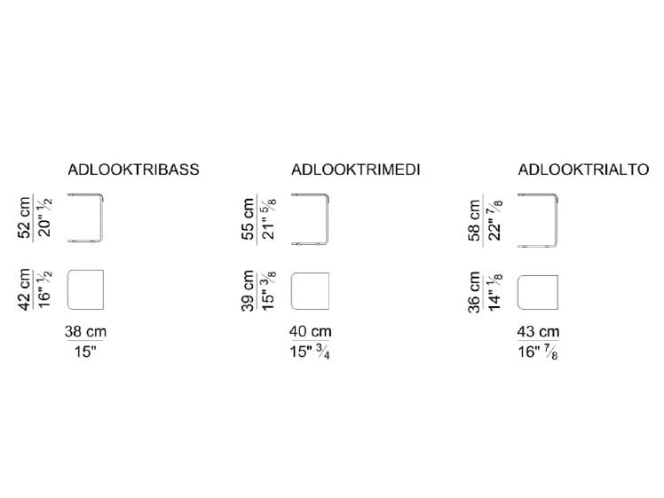 Высокий журнальный столик из стали и кожи i 4 Mariani Look ARCH-00063611 - Вид №3