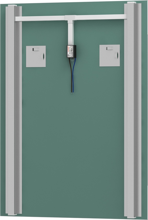 BY 2119 Зеркало с 2-мя встроенными LED-светильниками 10,5 W EVOFORM Ledline - Вид №2