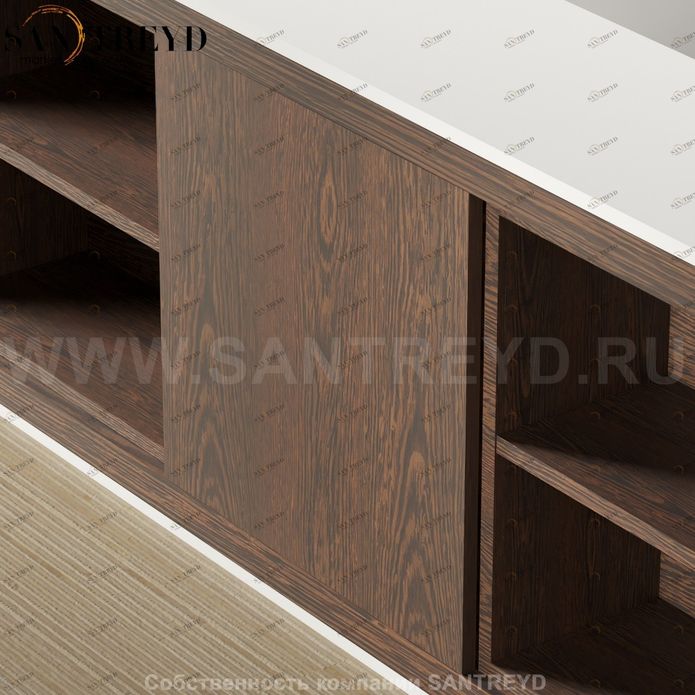 Ящик с дверцей для ванны CARTESIO W коричневый дуб Agape AVAS1002RU