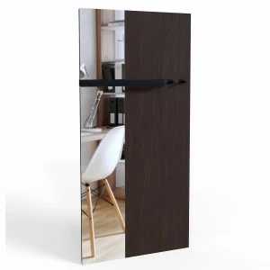 Зеркало настенное с панелью с полкой и крючками 260х105 см темно-коричневое Duo BRAGIN DESIGN TUBE 00-3862377 Коричневый