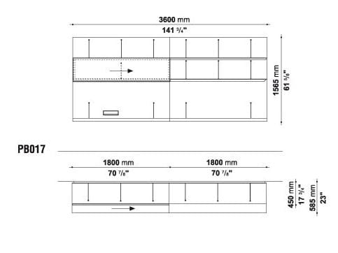 Навесной шкаф с дверным полотном B&B Italia PAB ARCH-00080831 - Вид №14