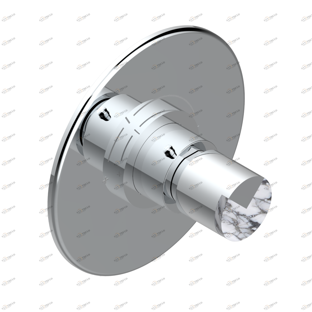 G2H-5100BR Ручка регулировки с круглой накладкой для термостата THG, арт.5100A 1/2" и 5200A 3/4" (термостаты см. на стр. 451) Thg-paris Le 9 Howlite Хром G2H 5100BR  A02 CAT.A