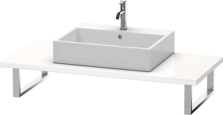 XL106C03838 Консоль для накладных раковин и встраиваемых умывальников, Толщина консоли 30 мм X-Large #XL106C 550 мм Доломитово-серый глянцевый лак Duravit - Вид №1