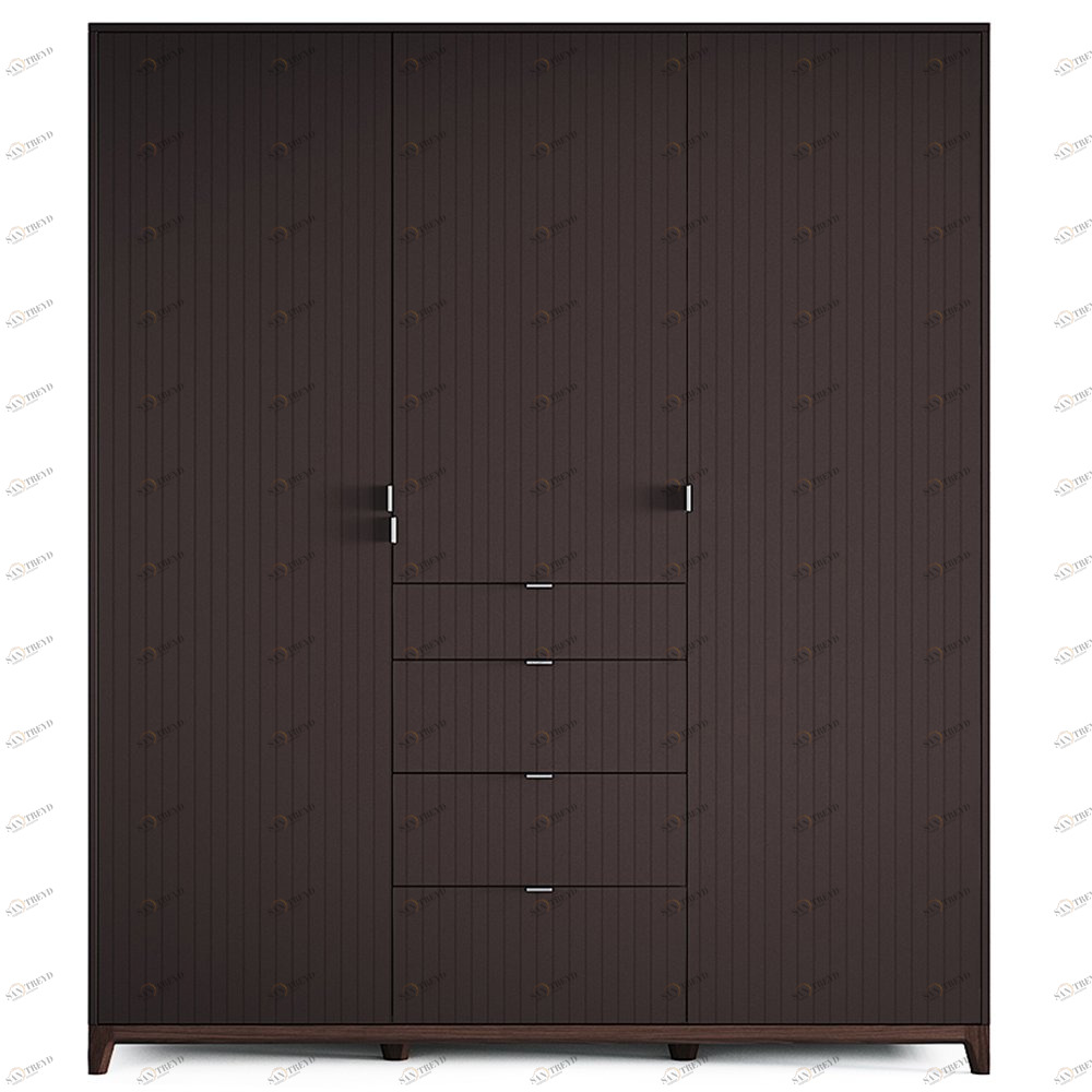 Шкаф трехстворчатый с ящиками коричневый Case №2 THE IDEA  210397 Коричневый 