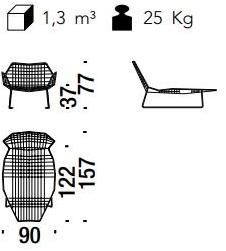 Moroso Шезлонг из технополимерной проволоки Tropicalia sun-id-1372537 - Вид №11