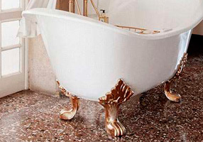 Gentry Home Bexley Cast iron bathtubs with feet Тюльпан никель GH102001  - Вид №1