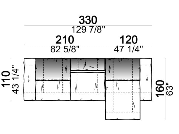 Секционный кожаный диван Arketipo CRAZY DIAMOND ARCH-00133462 - Вид №57