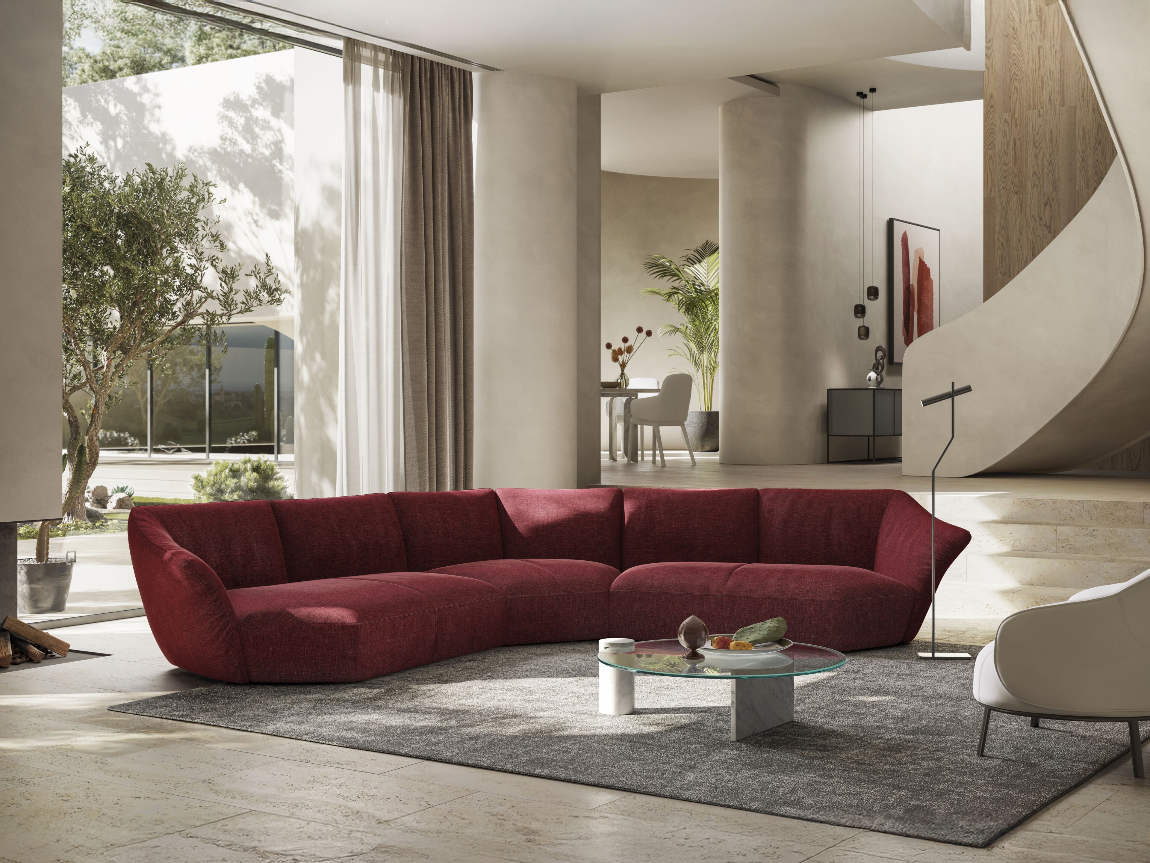 Модульный угловой диван из ткани Natuzzi Italia TIMELESS ARCH-00036647 - Вид №10