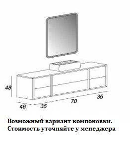 Мебель для ванной CEZARES BELLAGIO 140 Light Green Stone - Вид №3