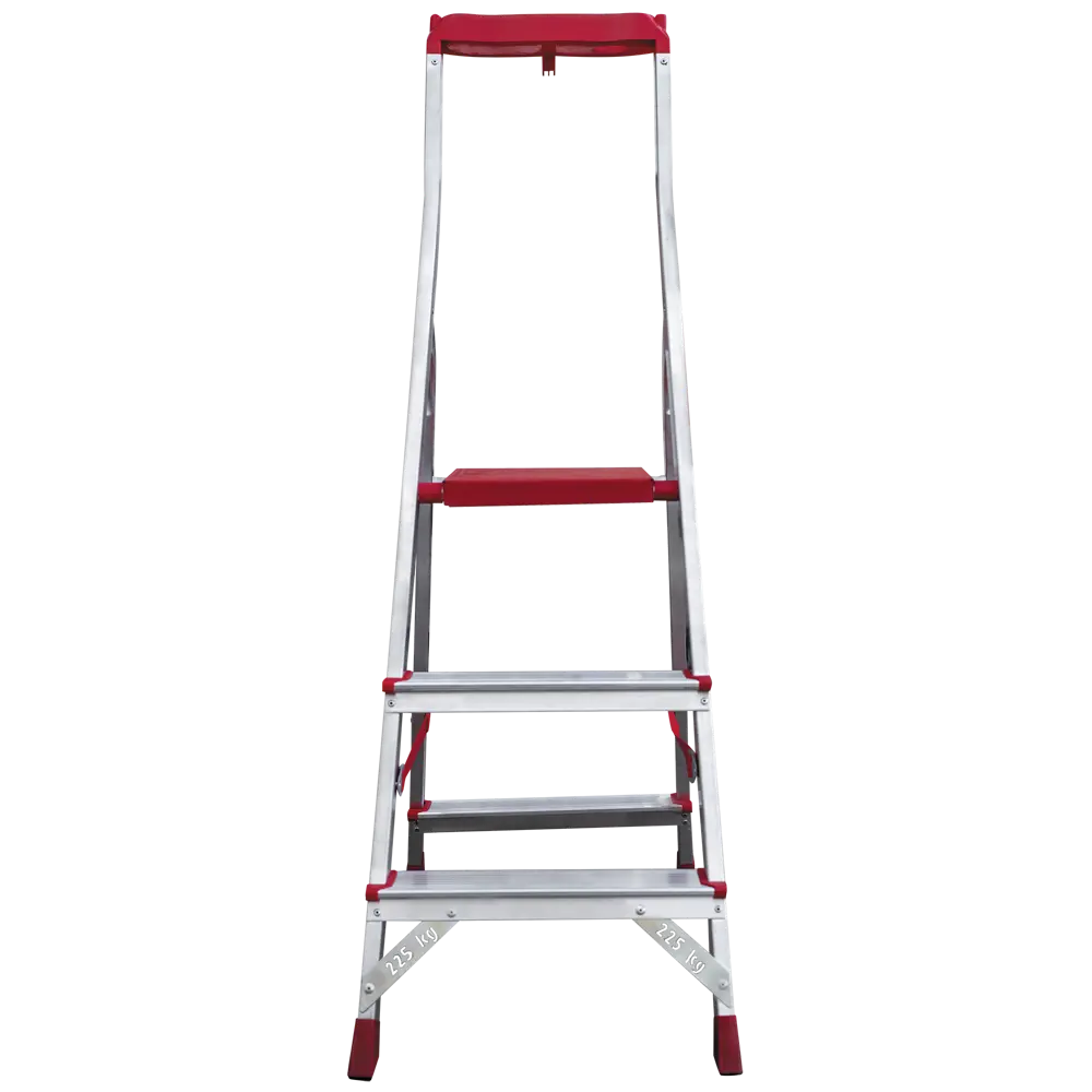 Стремянка с лотком для инструментов Новая Высота Артель 3 ступени алюминий STLM-2127682 - Вид №1