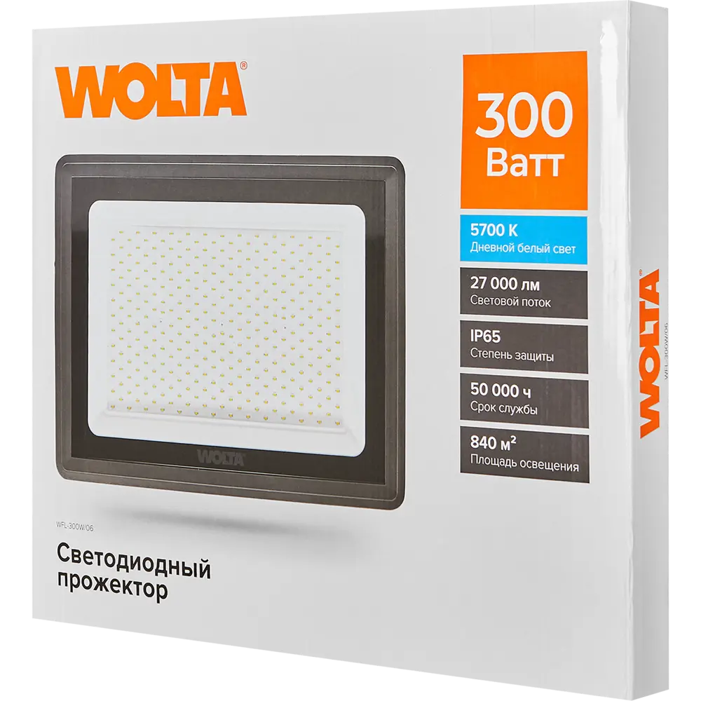 Wolta WFL-300W/06 — уличный LED-прожектор с датчиком движения 89374330 STLM-1386391 - Вид №5