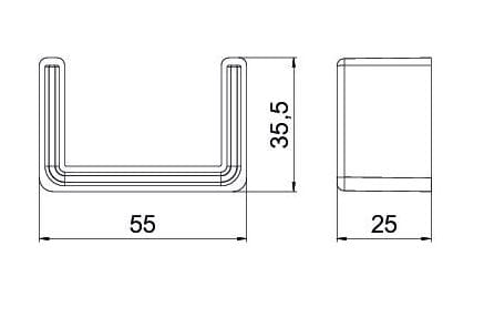 Пластиковая крышка для электропривода OBO Bettermann BlackLine ARCH-00056068 - Вид №1