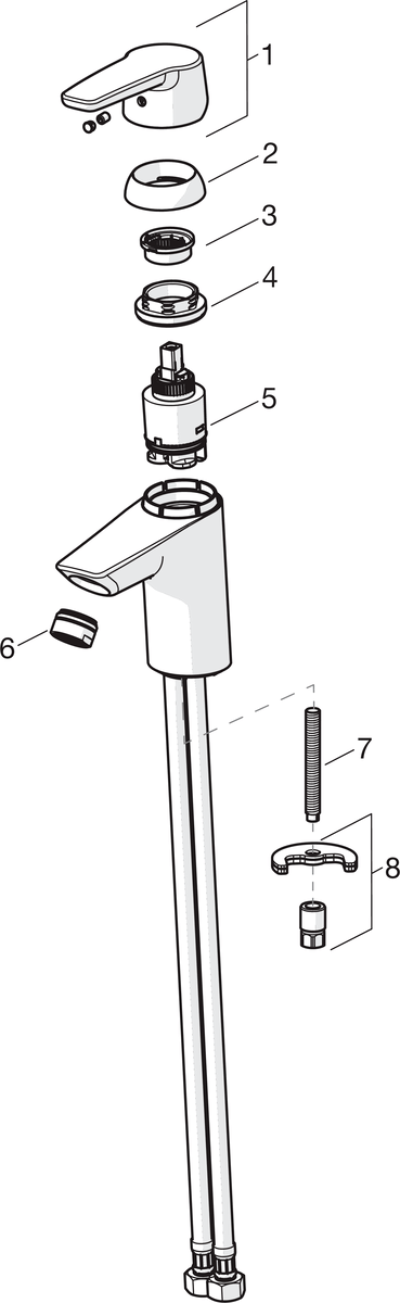 Oras 3904 Смеситель для умывальника 3904 Saga Хром  - Вид №4