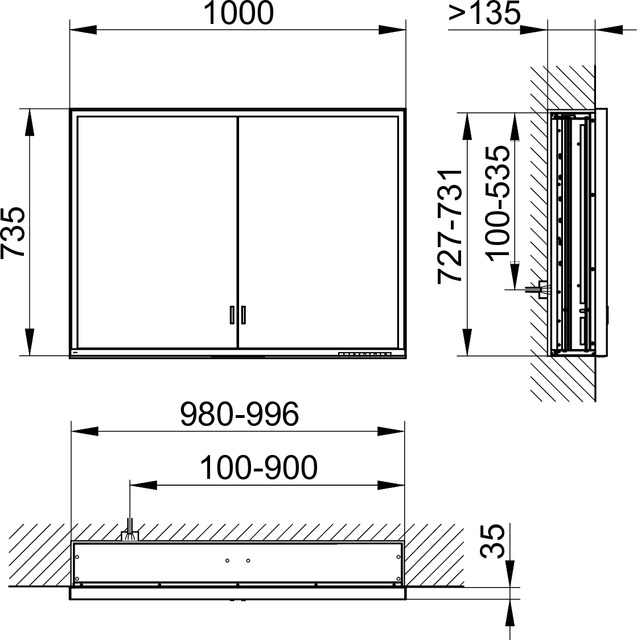 14314172301 Зеркальный шкаф KEUCO Royal Lumos - Вид №2