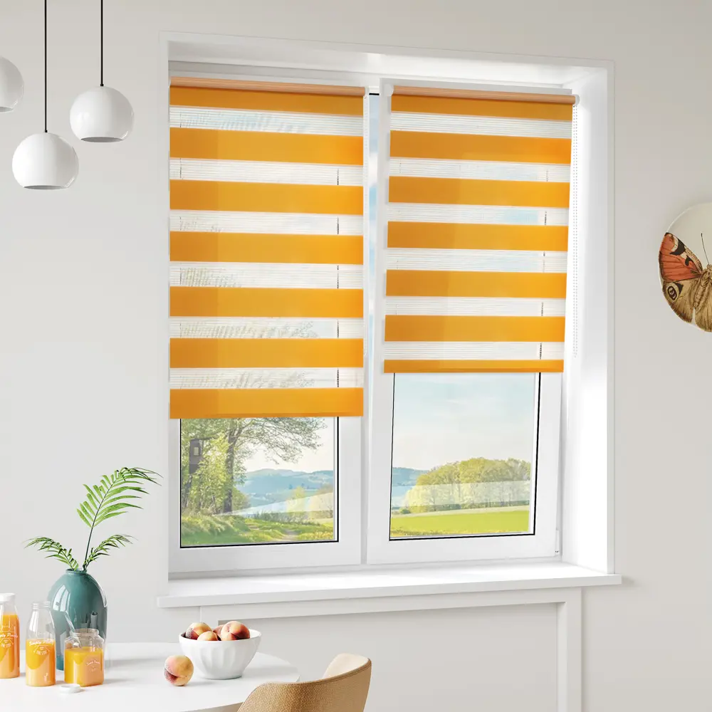 Штора рулонная день-ночь Мелоди 40x175 см охра MIAMOZA STLM-2135738 - Вид №2