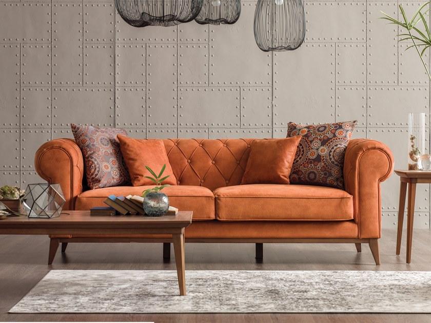 Enza Home Тафтинговый 3-местный диван из ткани Chelsea sun-id-1381526 - Вид №14