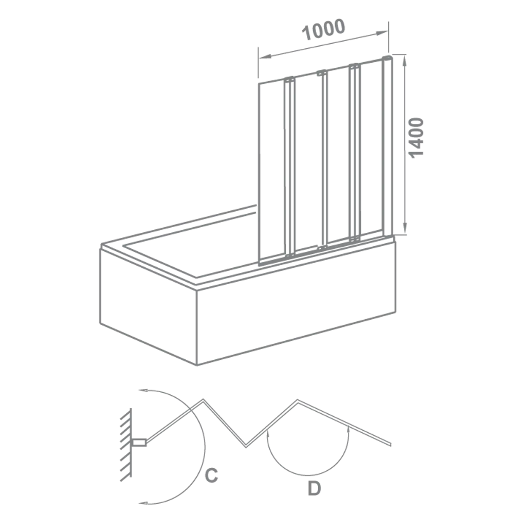 STLM-0043110 Душевое ограждения на борт вынны Santreyd Китай Sreen - Вид №3