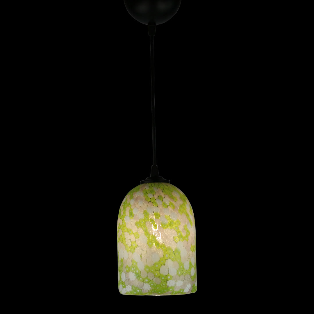 4048 ORIGINALMURANOGLASS Потолочный светильник Миллефиори нежно-зелёный - муранское стекло OMG 12 см  - Вид №1