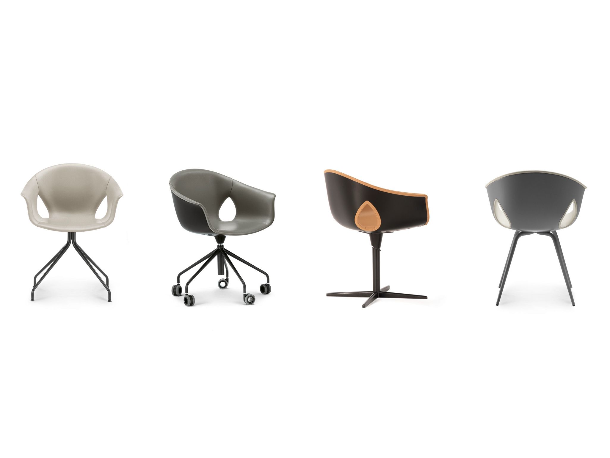 Кожаный стул с колесами Poltrona Frau коллекция-столы и стулья ARCH-00002244 - Вид №1