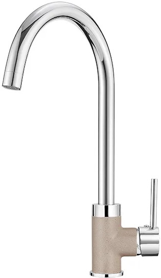 3125, XРОМ/АНТИК (БЕЖЕВЫЙ), СМЕСИТЕЛЬ КУХОННЫЙ