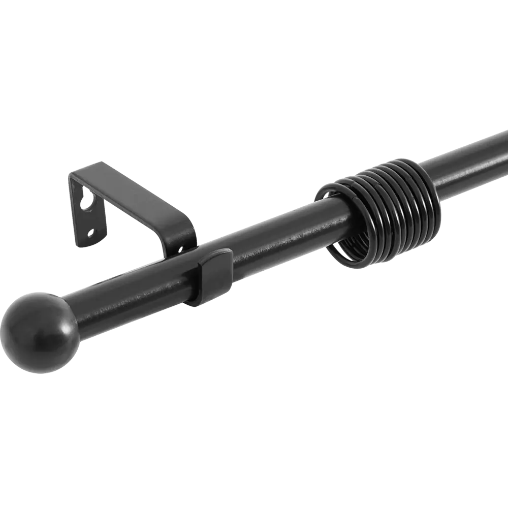 Карниз однорядный раздвижной d19/16 мм шар 160-320 см цвет черный ORBIS STLM-2116989