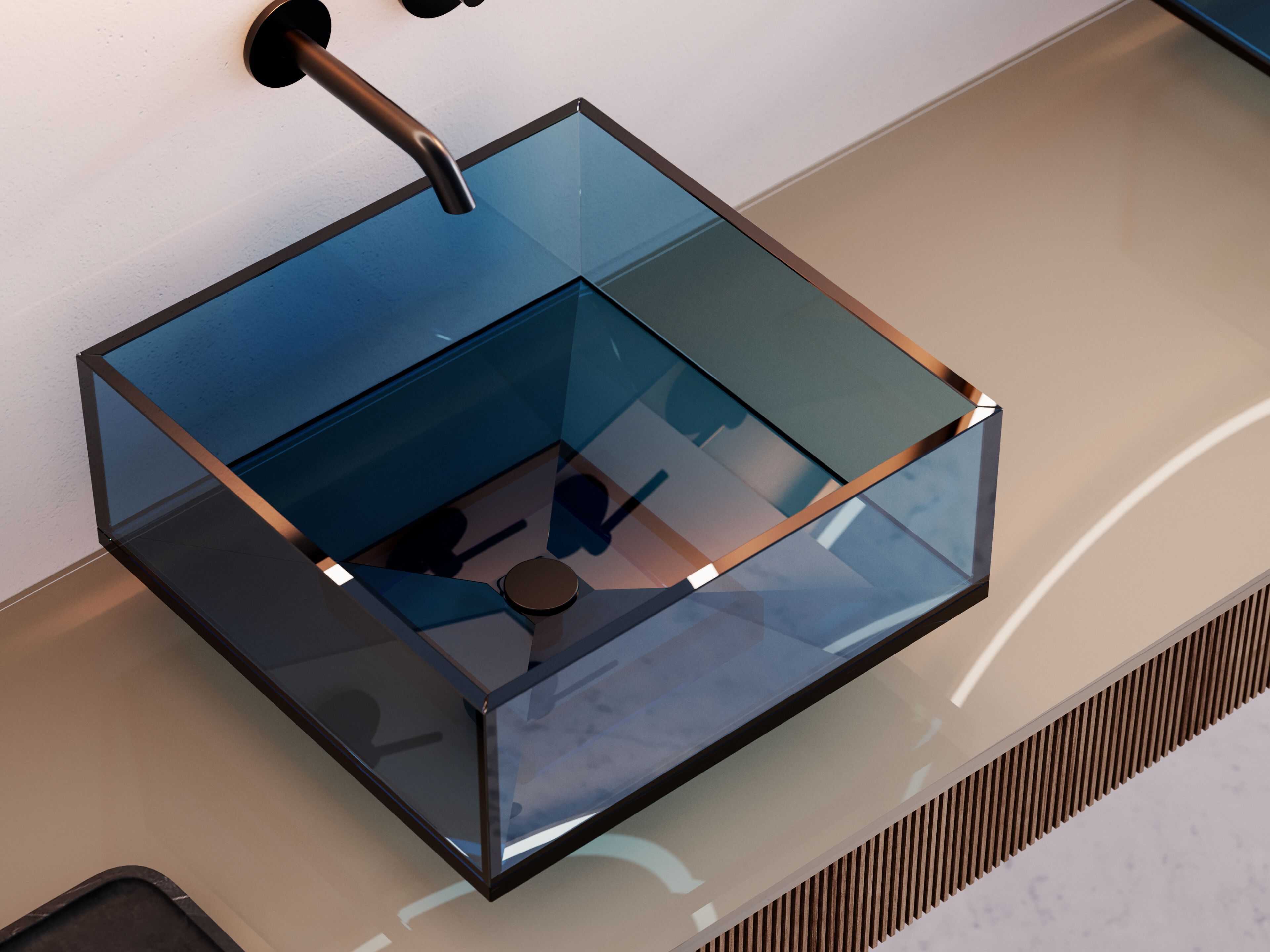 Стеклянная квадратная столешница ARTELINEA Kubik ARCH-00050893