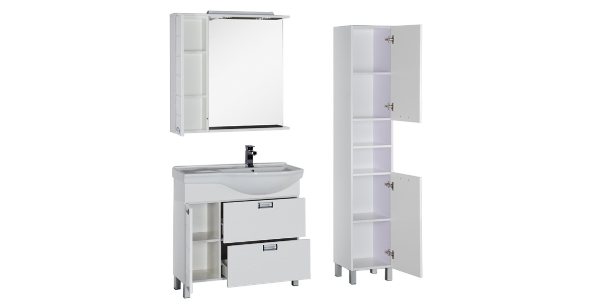 Комплект мебели Aquanet Сити 90 R белый 00177537 - Вид №2