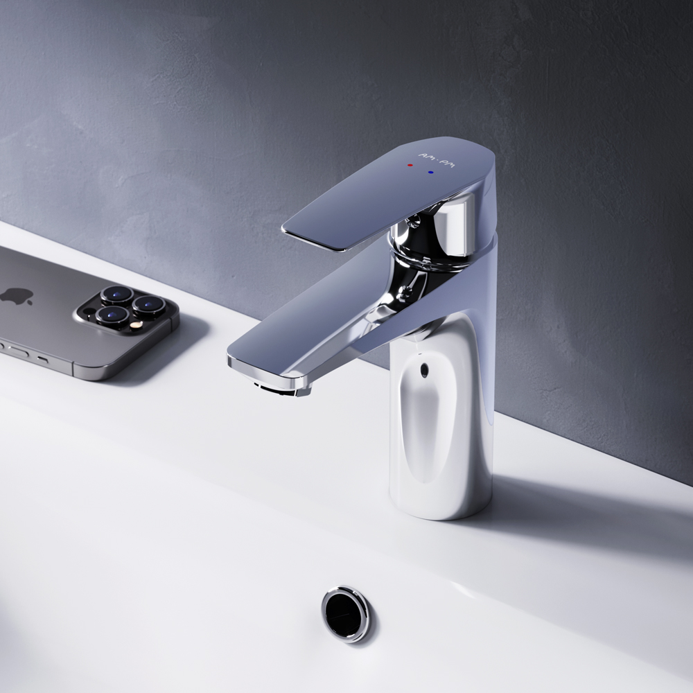 F90A82100 смеситель для умывальника излив 99 мм с д/к хром шт AM.PM Gem