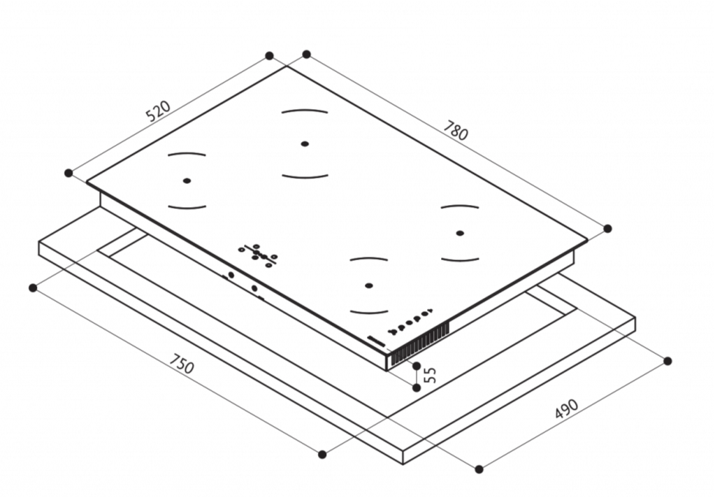 FABER Встраиваемая индукционная стеклянная плита  108.0536.629  - Вид №2