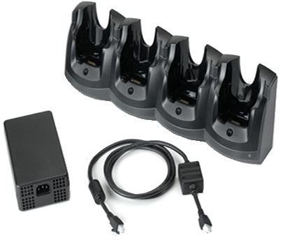 CRD5501-401CES 4 slot charge only cradle kit. kit includes: 4 slot charge cradle (crd5501-4000cr), power supply (pwrs-14000-241r), dc cord (50-16002-029r), buy country specific 3 wire ac cord separately. Zebra Santreyd 