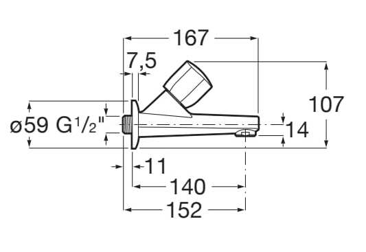 Однорычажный настенный смеситель для раковины Roca Brava ARCH-00151563 - Вид №2