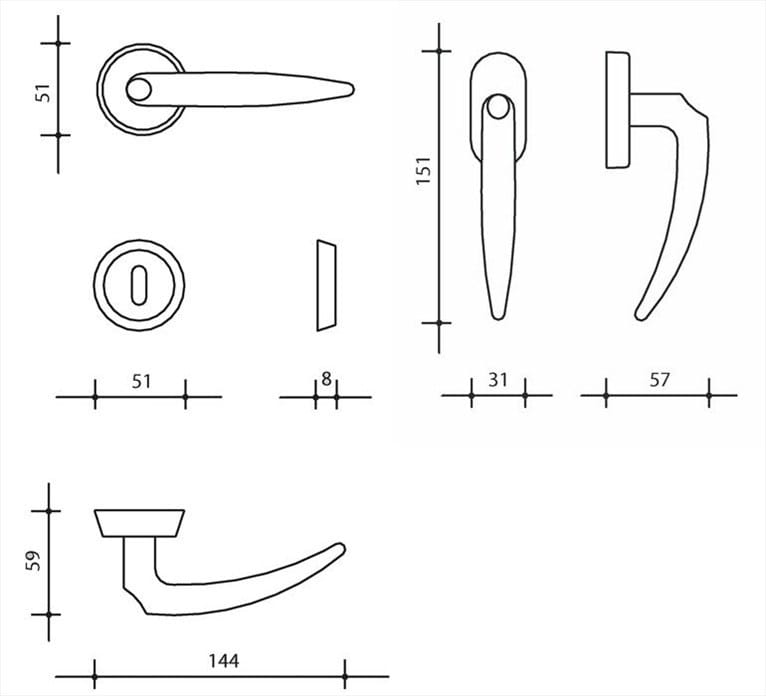 Латунная ручка KLEIS Calliope ARCH-00147315 - Вид №7
