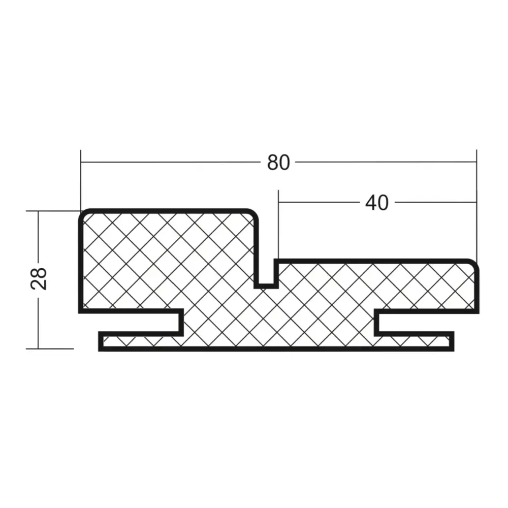 Телескопическая дверная коробка 2400×80×28 мм белая эмаль 89432557 Santreyd STLM-1583025 - Вид №2