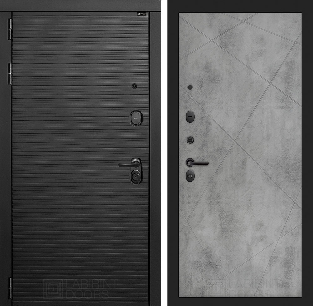 91027202 Входная дверь Вулкано 205х88см левый бетон светлый STLM-0447235 LABIRINTDOORS